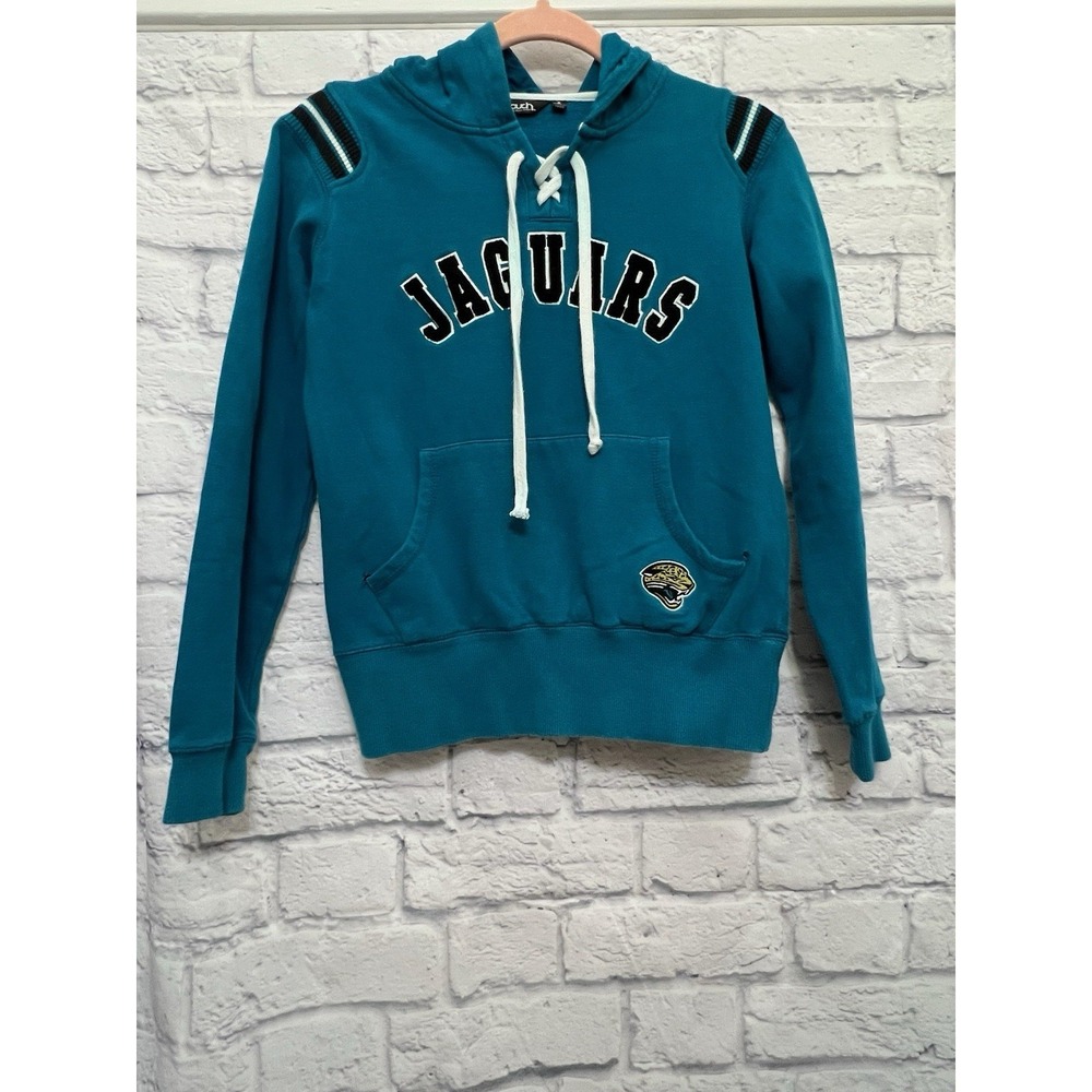 NFL Jacksonville Jaguars Touch by Alyssa Milano Lace Up Hoodie Sweatshirt Size S